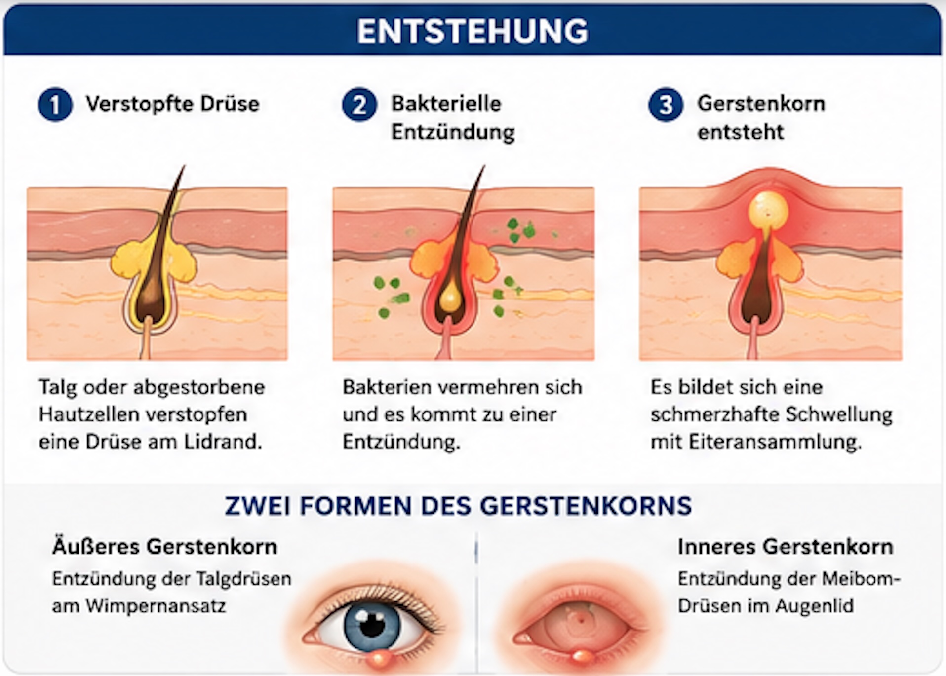 entstehung und arten eines gerstenkorn