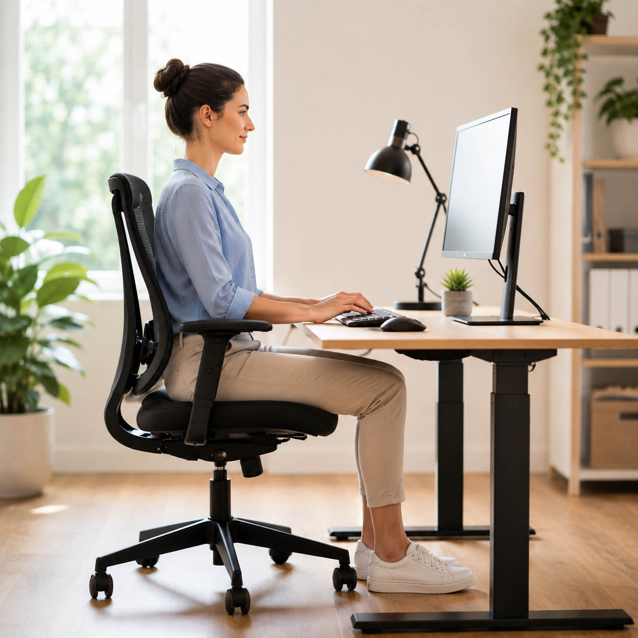 ergonomischer Bildschirmarneitsplatz