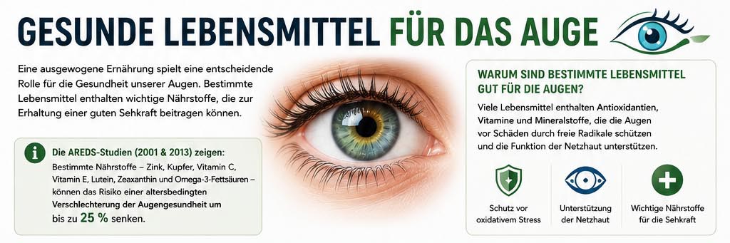 Gesunde Lebensmittel für das Auge