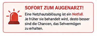 sofort zum Arzt